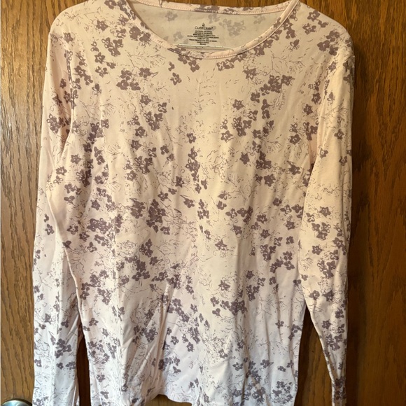 Cuddl Duds Floral Long Sleeve Top - Picture 1 of 2
